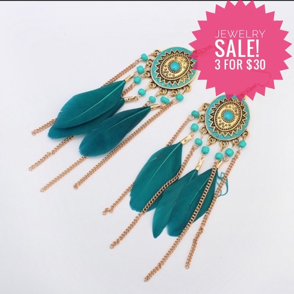 Jewelry - Feather Tassel Earrings